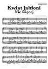 Kwiat jabłoni nic więcej nuty piano akordy chords
