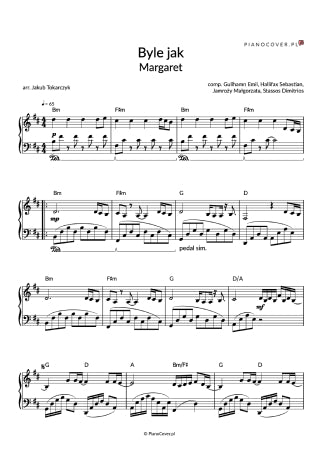 Margaret byle jak nuty piano akordy chords jak zagrać download pdf