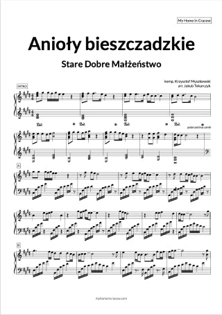 anioły bieszczadzkie sdm stare dobre małżeństwo nuty piano jak zagrać cover instrumental chords 
