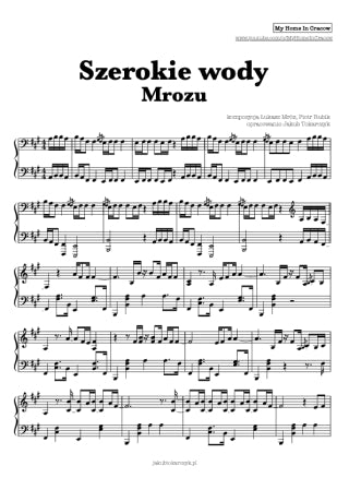 na szerokie wody mrozu piano nuty pdf pianino cover rubik 